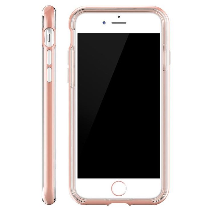 Прозрачный чехол накладка VRS Design Crystal Bumper для iPhone 8 Розовое золото - Изображение 63657