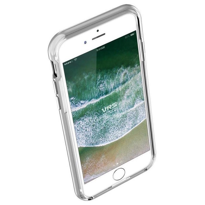 Прозрачный чехол накладка VRS Design Crystal Bumper для iPhone 8 Серебро - Изображение 63665