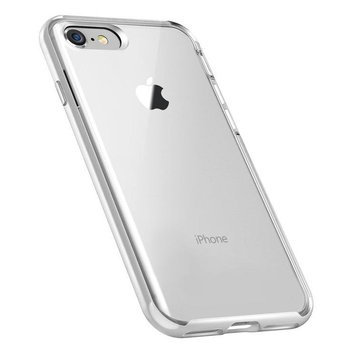 Прозрачный чехол накладка VRS Design Crystal Bumper для iPhone 8 Серебро - Изображение 63669