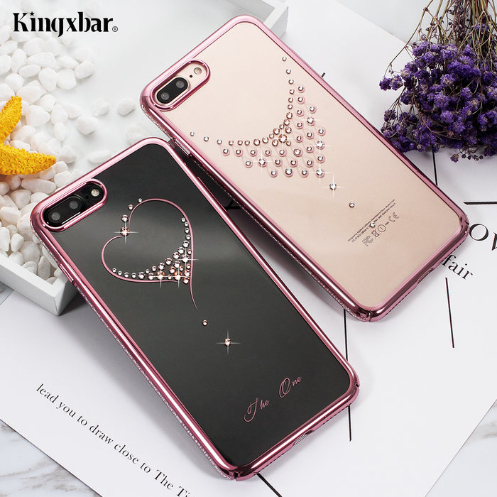 Чехол накладка Swarovski Kingxbar Starry Sky Rose Dew для iPhone 8 Розовое золото - Изображение 96391
