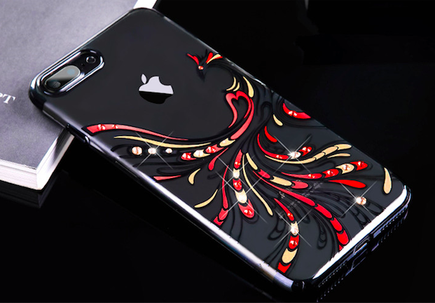 Чехол накладка Swarovski Kingxbar Phoenix для iPhone 8 Черный - Изображение 96468