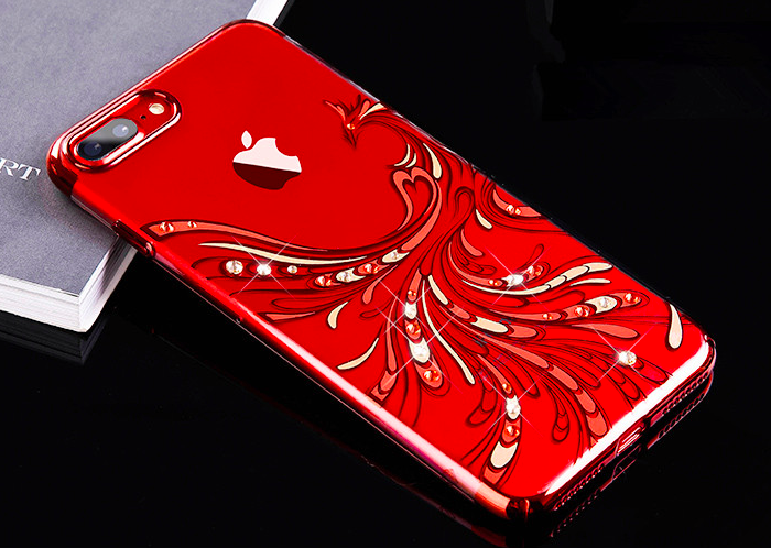 Чехол накладка Swarovski Kingxbar Phoenix для iPhone 8 Красный - Изображение 96509