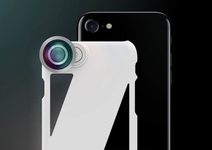 Чехол с объективами Momax X-Lens Case для iPhone 8 Бирюзовый