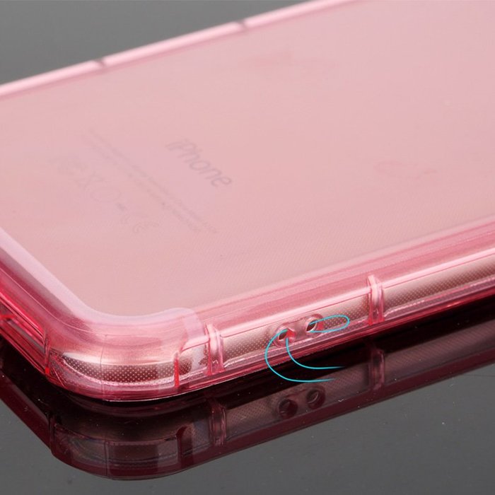 Силиконовый чехол накладка Rock Fence для iPhone 7 Розовый - Изображение 97631