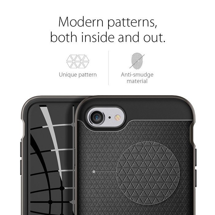 Противоударный чехол накладка Spigen Neo Hybrid для iPhone 7 Черный - Изображение 98821