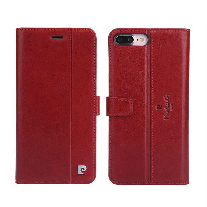 Кожаный чехол-книжка Pierre Cardin для iPhone 8 Plus Красный - Изображение 99298