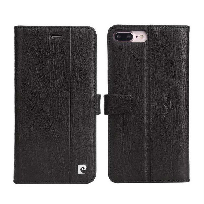 Кожаный чехол-книжка Pierre Cardin для iPhone 8 Plus Черный - Изображение 99319