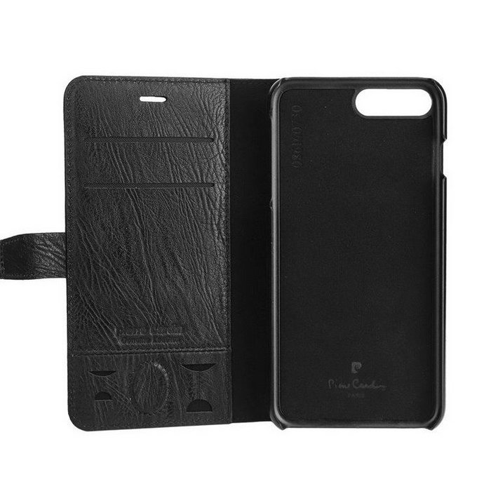 Кожаный чехол-книжка Pierre Cardin для iPhone 8 Plus Черный - Изображение 99322