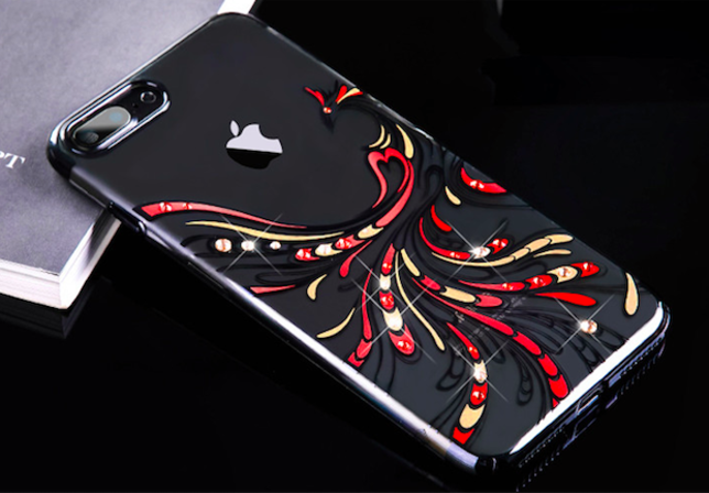 Чехол накладка Swarovski Kingxbar Phoenix для iPhone 8 Plus Черный