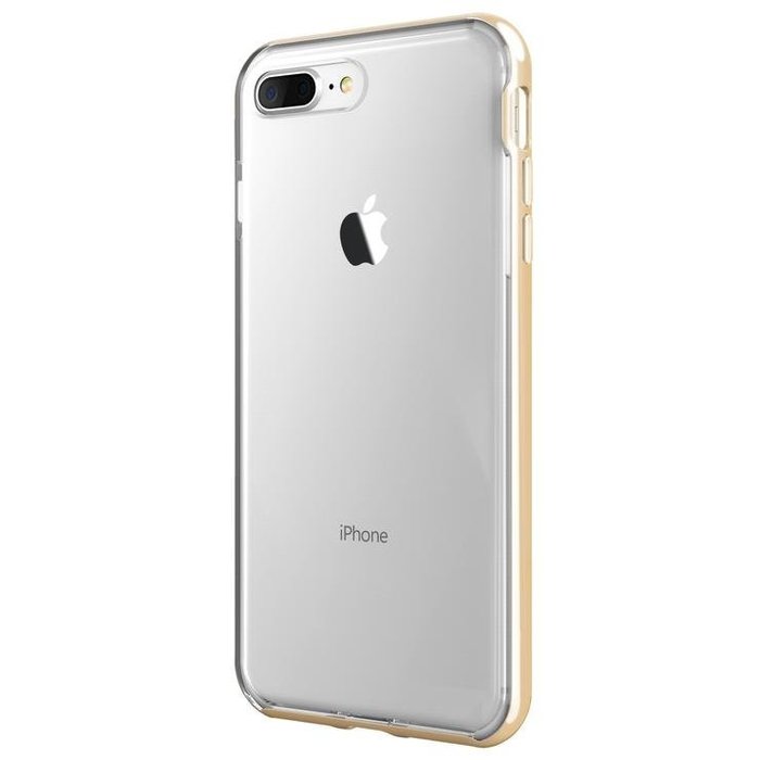 Прозрачный чехол накладка VRS Design Crystal Bumper для iPhone 8 Plus Золото - Изображение 99388