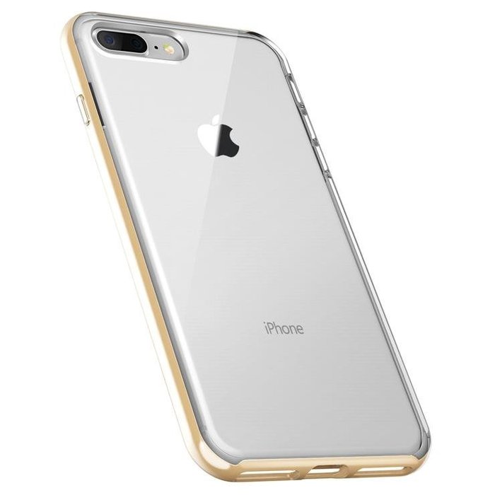 Прозрачный чехол накладка VRS Design Crystal Bumper для iPhone 8 Plus Золото - Изображение 99391