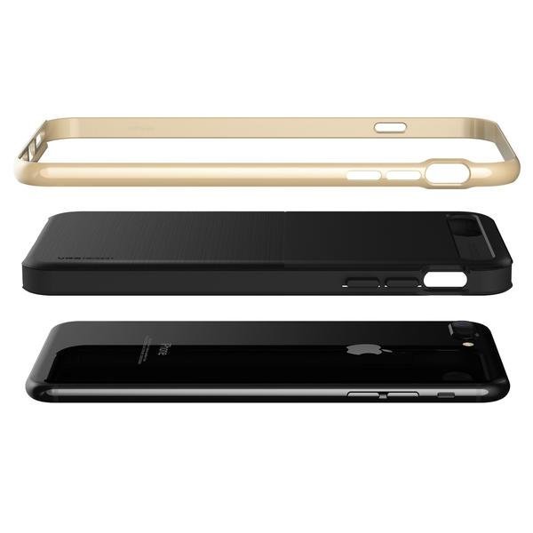 Противоударный чехол накладка VRS Design High Pro Shield для iPhone 8 Plus Черный-золото - Изображение 99436