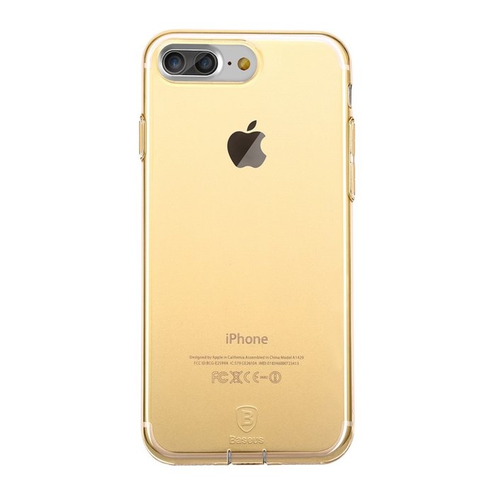 Силиконовый чехол накладка Baseus Simple для iPhone 8 Plus Золотой - Изображение 99696