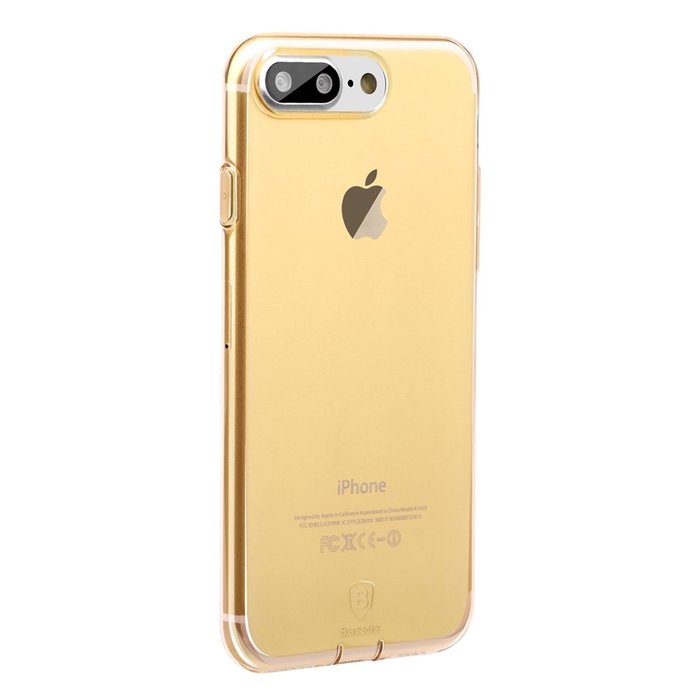 Силиконовый чехол накладка Baseus Simple для iPhone 7 Plus Золотой - Изображение 99708