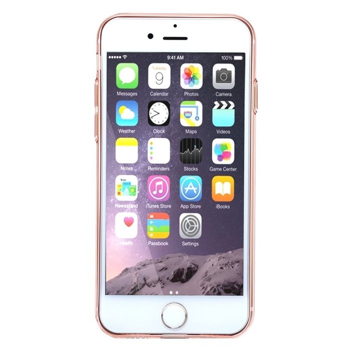 Силиконовый чехол накладка Baseus Simple для iPhone 8 Plus Розовый - Изображение 99738