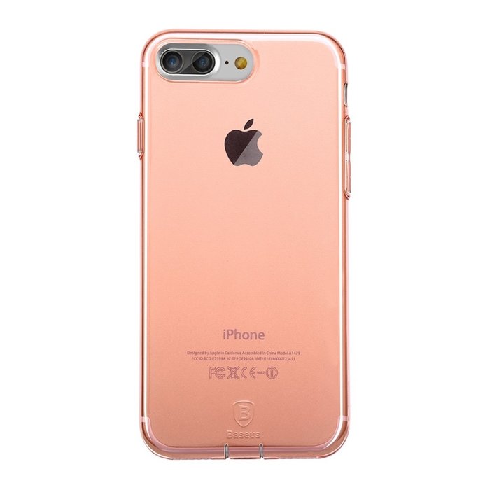 Силиконовый чехол накладка Baseus Simple для iPhone 8 Plus Розовый - Изображение 99750