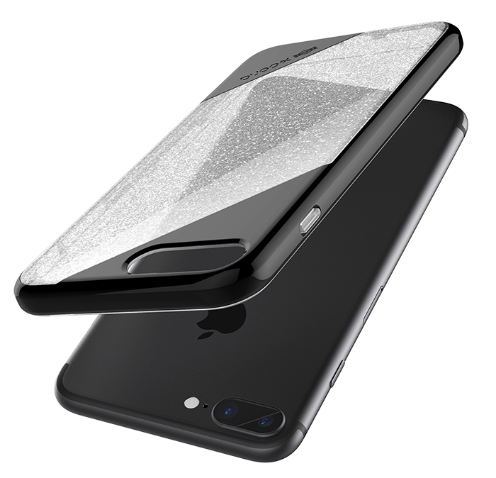 Чехол накладка X-Doria Revel Lux Black Glitter для iPhone 7 Plus Черный - Изображение 99792