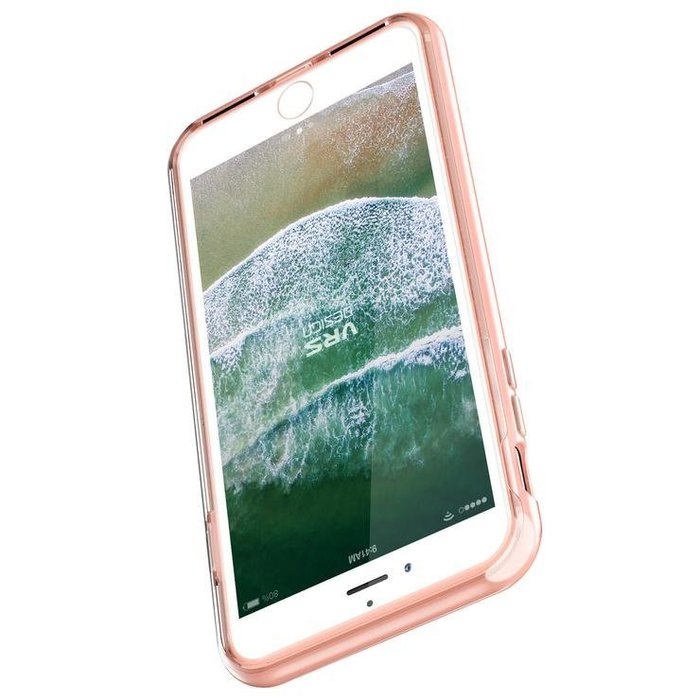 Прозрачный чехол накладка VRS Design Crystal Bumper для iPhone 8 Plus Розовый - Изображение 99864