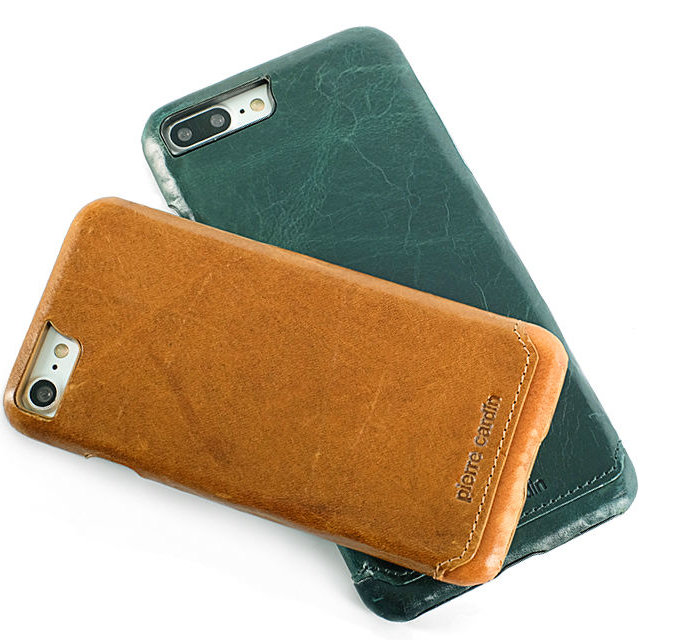 Кожаный чехол накладка Pierre Cardin для iPhone 8 Plus Зеленый - Изображение 99909