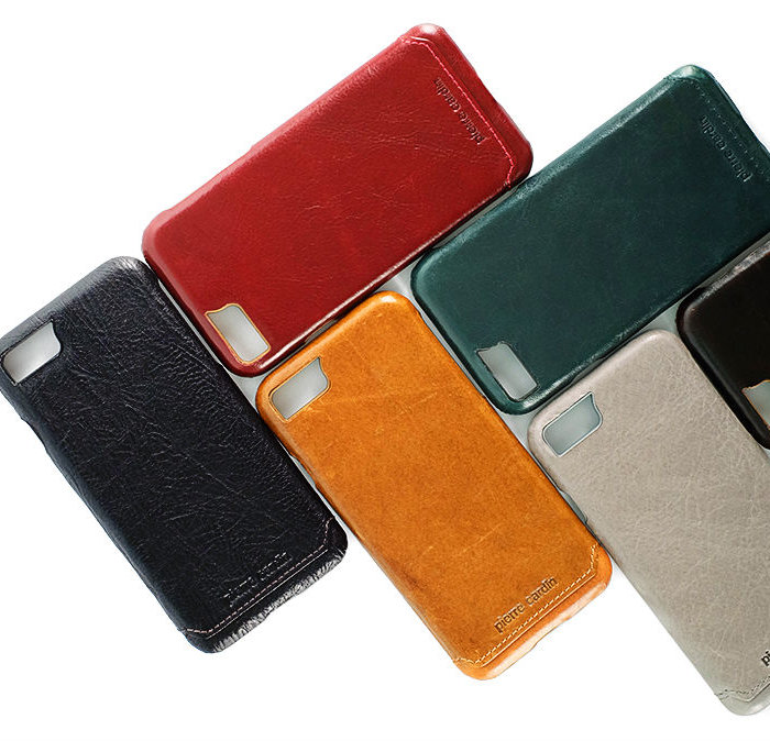 Кожаный чехол накладка Pierre Cardin для iPhone 8 Plus Зеленый - Изображение 99915