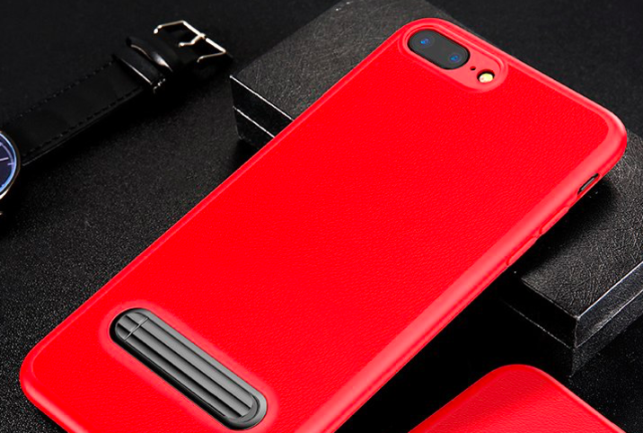 Чехол накладка с подставкой Baseus Happy Watching Support для iPhone 8 Plus Красный