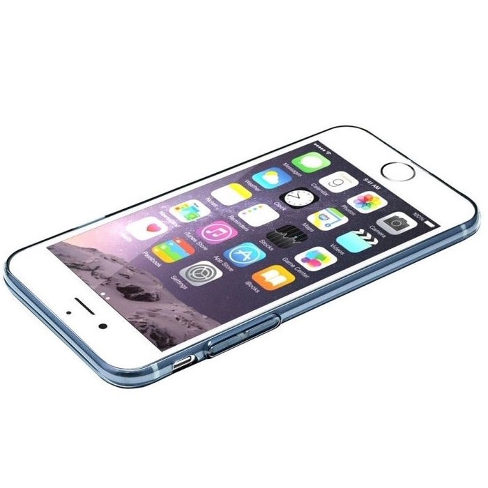Силикновый чехол накладка Baseus Simple Anti-Scratch для iPhone 8 Plus Синий - Изображение 100307