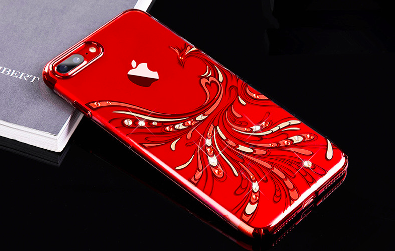 Чехол накладка Swarovski Kingxbar Phoenix для iPhone 8 Plus Красный