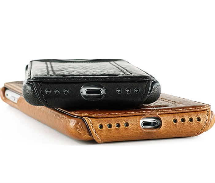 Кожаный чехол флип Pierre Cardin для iPhone 8 Plus Черный - Изображение 100382