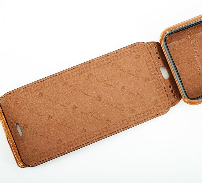 Кожаный чехол флип Pierre Cardin для iPhone 8 Plus Черный - Изображение 100385