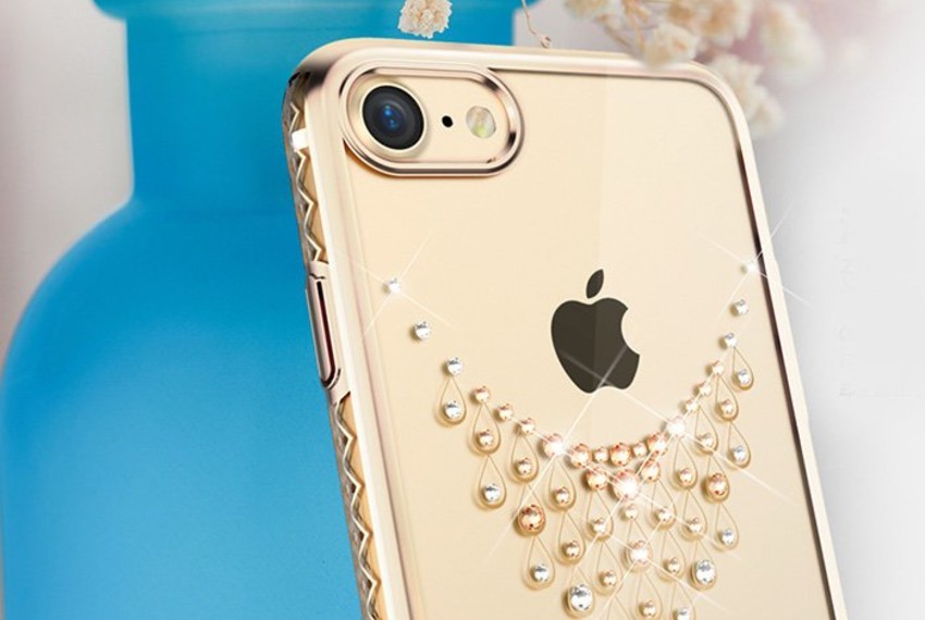 Чехол накладка Swarovski Kingxbar Starry Sky Gold Dew для iPhone 7 Plus Золото