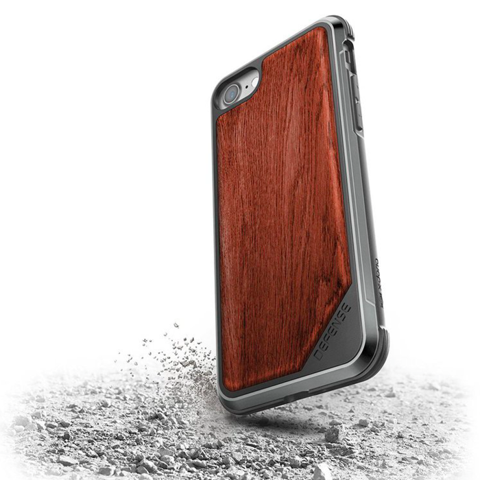 Противоударный чехол накладка X-Doria Defense Lux Rose Wood для iPhone 7 Plus Коричневый - Изображение 100795
