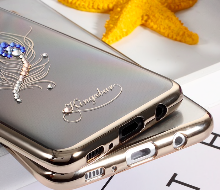Чехол накладка Swarovski Kingxbar Plumage для Samsung Galaxy S8 Plus Золото - Изображение 101828