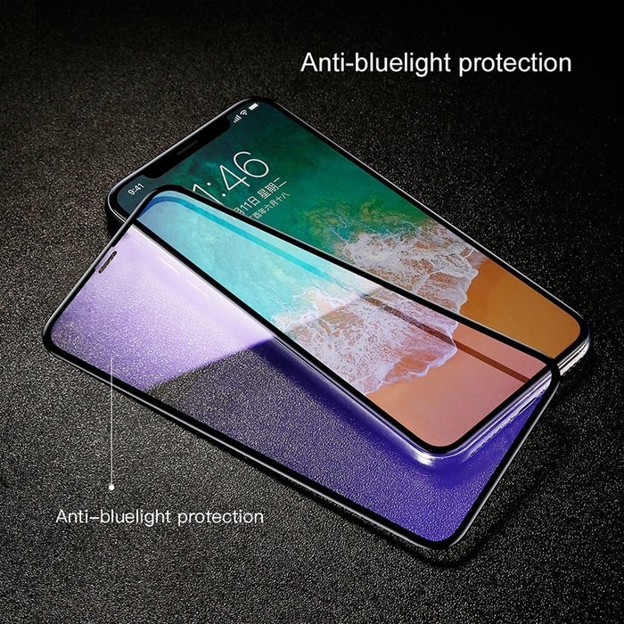 Защитное стекло Baseus 4D Arc Tempered Glass 0.3mm для iPhone Xs Черное - Изображение 105032