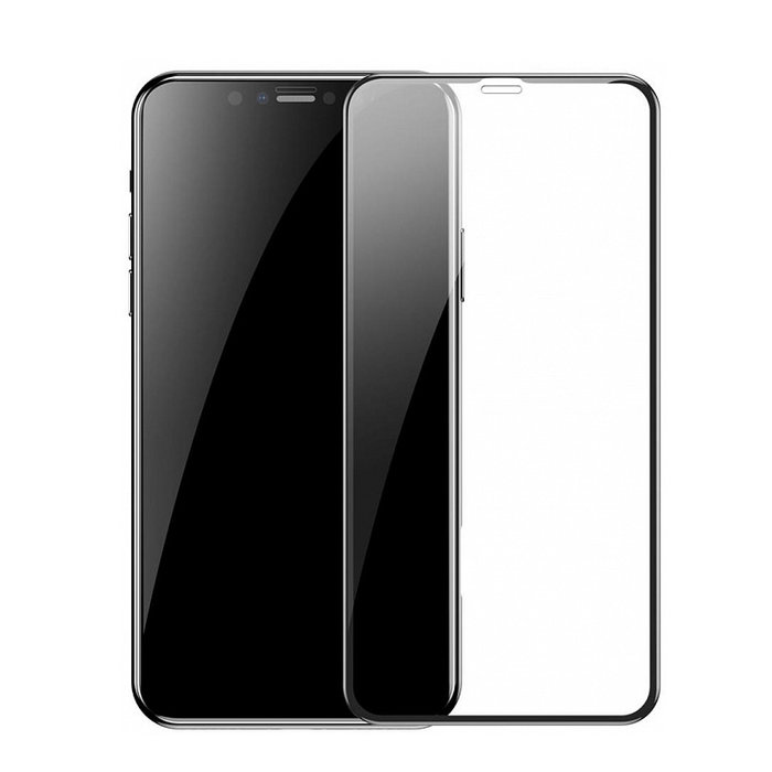 Защитное стекло Baseus Anti-fingerprints 0.2mm для iPhone Xs Max Черное - Изображение 106308