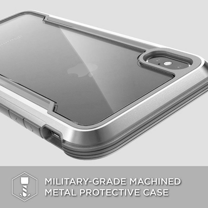 Противоударный чехол накладка X-Doria Defense Shield для iPhone Xs Max Серебро - Изображение 106500