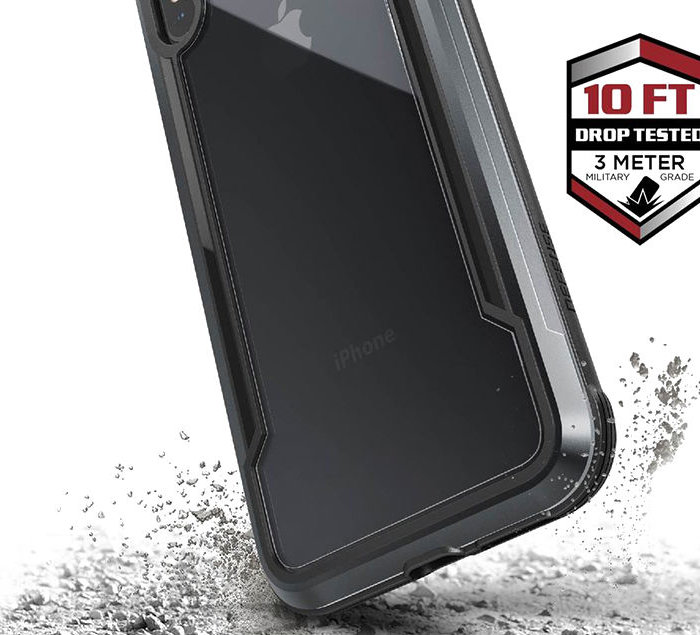Противоударный чехол накладка X-Doria Defense Shield для iPhone Xs Max Серебро - Изображение 106506