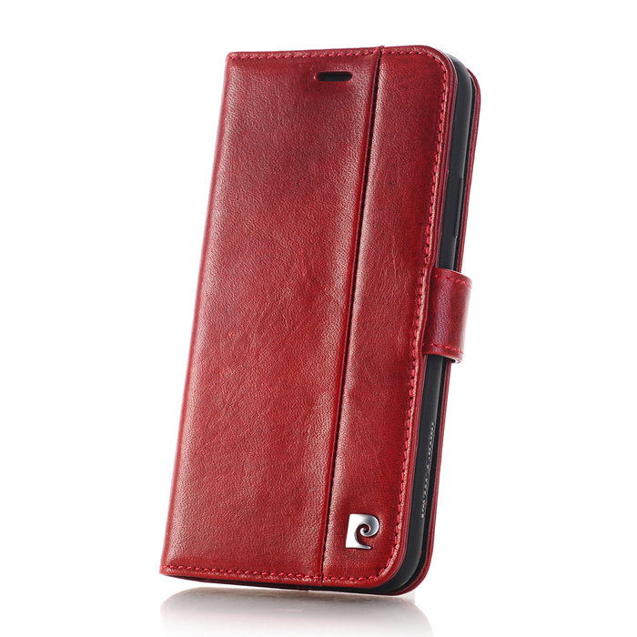 Кожаный чехол книжка Pierre Cardin для iPhone Xs Красный - Изображение 112320