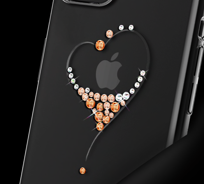 Чехол накладка Swarovski Kingxbar Starry Sky Black Heart для iPhone 7 Plus Черный - Изображение 112437