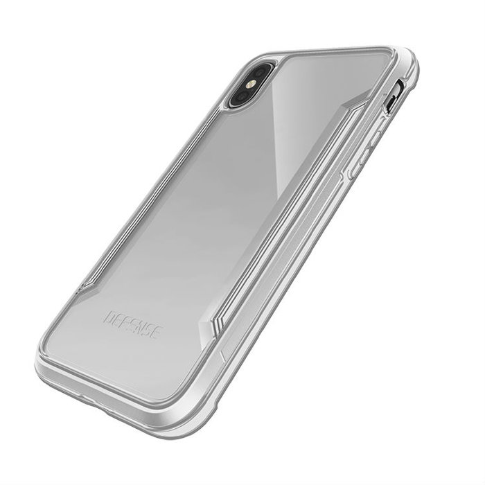 Противоударный чехол накладка X-Doria Defense Shield Clear для iPhone X Серебро - Изображение 113909