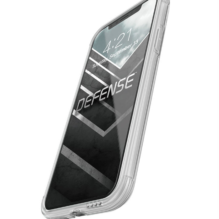 Противоударный чехол накладка X-Doria Defense Shield Clear для iPhone X Серебро - Изображение 113912