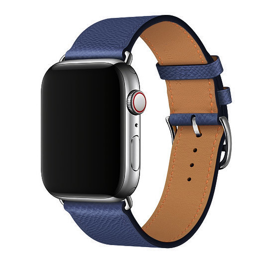Кожаный ремешок HM Style Single Tour для Apple Watch (38мм) Синий - Изображение 114467