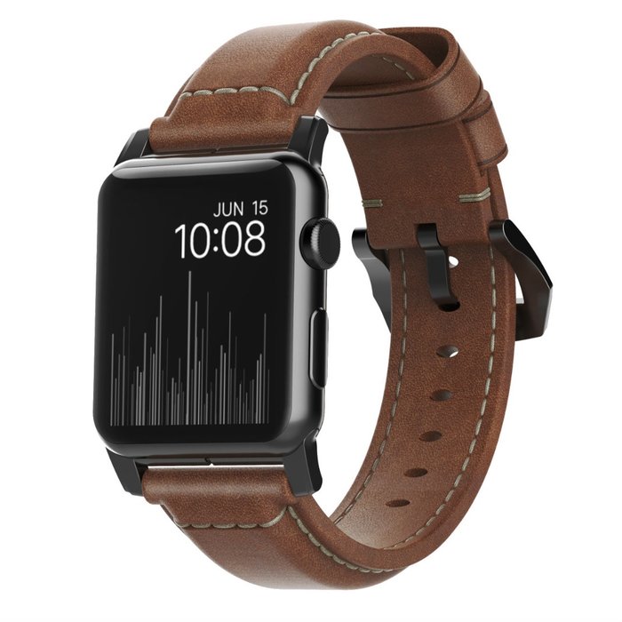 Кожаный ремешок Nomad Traditional для Apple Watch (44мм) Черная застежка - Изображение 114476