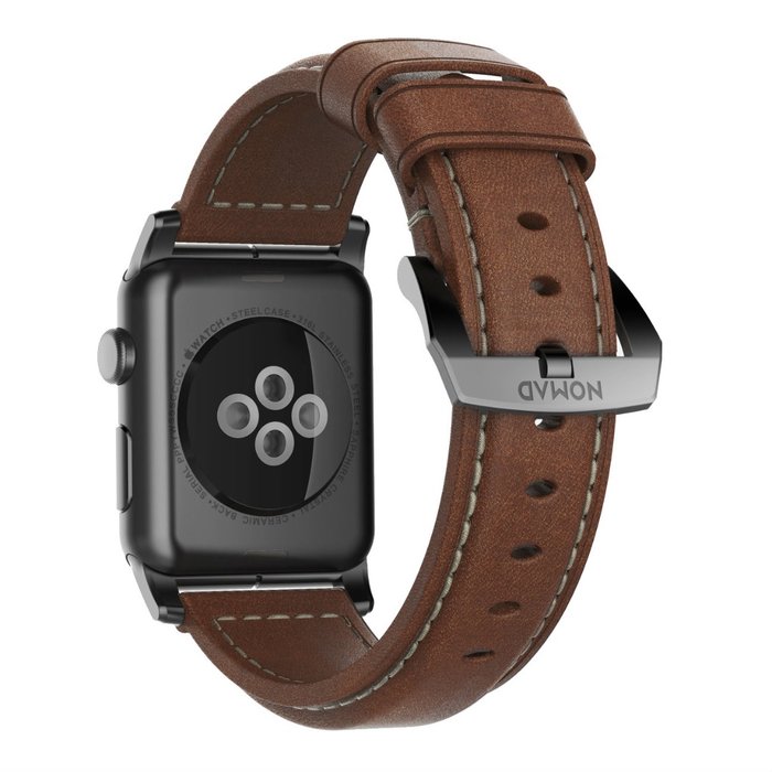 Кожаный ремешок Nomad Traditional для Apple Watch (44мм) Черная застежка - Изображение 114479