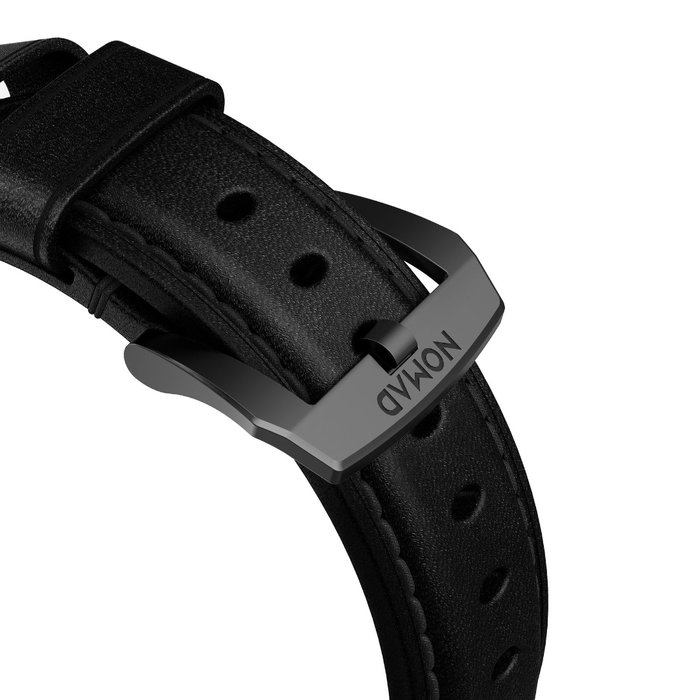 Кожаный ремешок Nomad Traditional для Apple Watch (44мм) Черный с черной застежкой - Изображение 114521