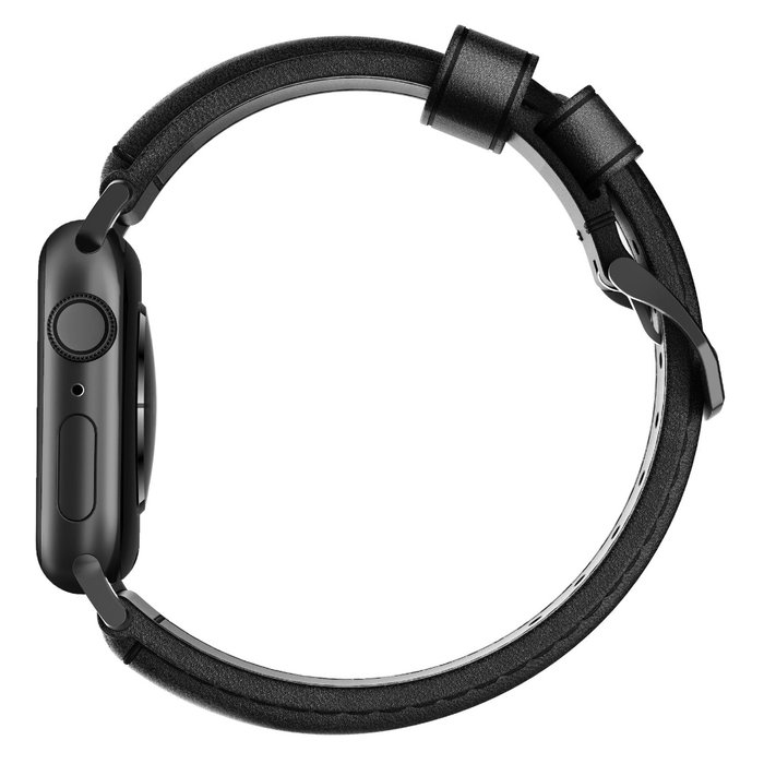 Кожаный ремешок Nomad Traditional для Apple Watch (42мм) Черный с черной застежкой - Изображение 114551
