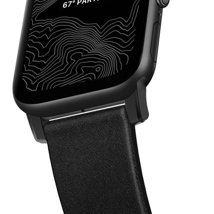 Кожаный ремешок Nomad Modern для Apple Watch (42мм) Черный с черной застежкой - Изображение 114572