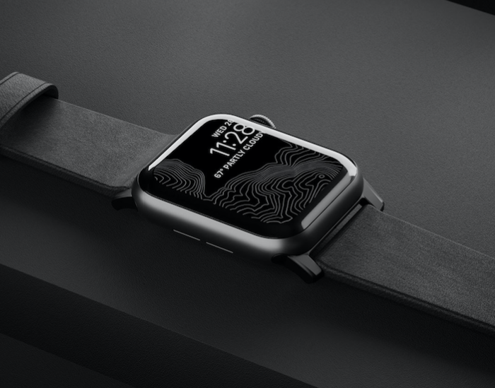 Кожаный ремешок Nomad Modern для Apple Watch (42мм) Черный с черной застежкой - Изображение 114590
