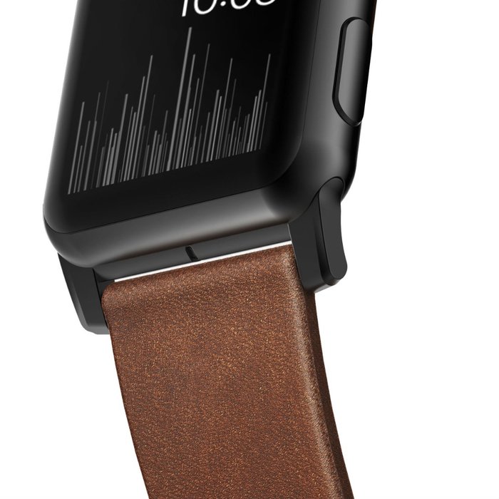 Кожаный ремешок Nomad Modern для Apple Watch (44мм) Черная застежка - Изображение 114632