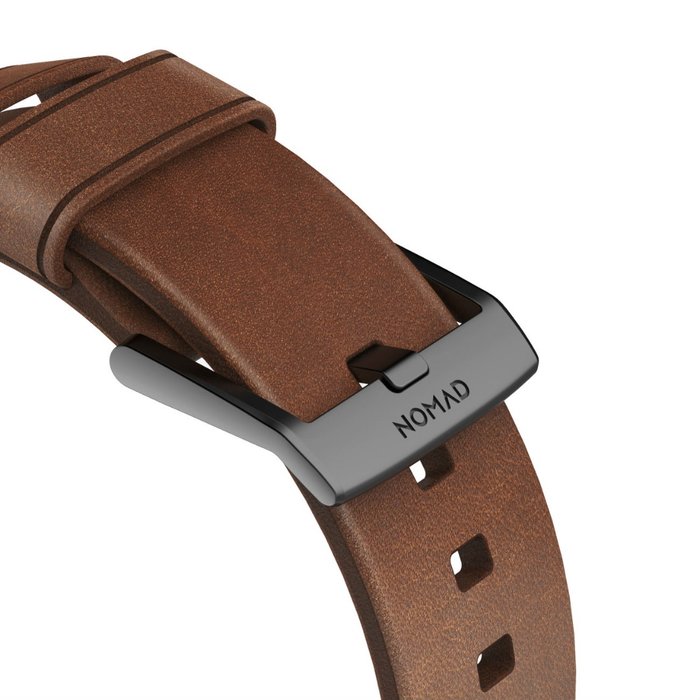 Кожаный ремешок Nomad Modern для Apple Watch (44мм) Черная застежка - Изображение 114635