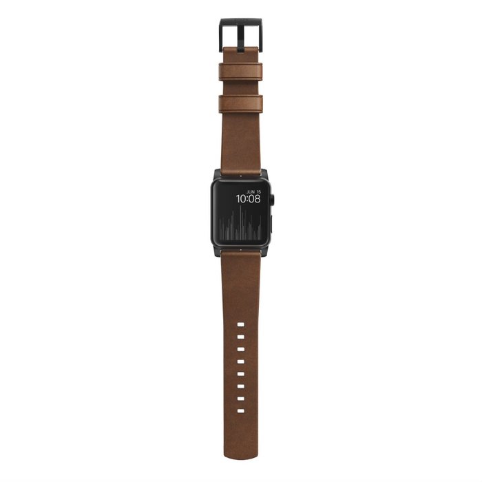 Кожаный ремешок Nomad Modern для Apple Watch (44мм) Черная застежка - Изображение 114638